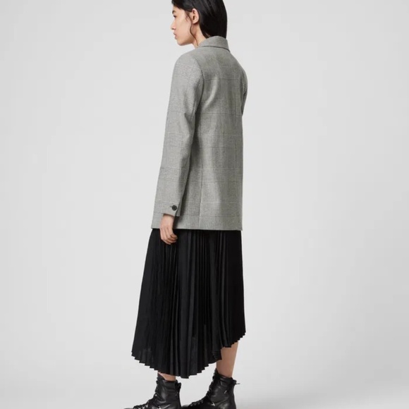 AllSaints Astrid Check Double Breasted Wool Blazer – Size US 4 - Picture 6 of 7